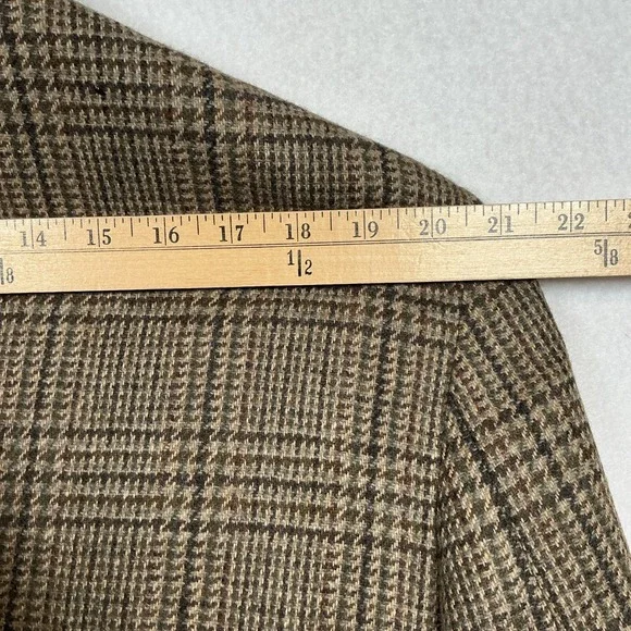 Vintage Lands‎ End Men's Houndstooth Wool Tweed Sport Coat Jacket 43 Long